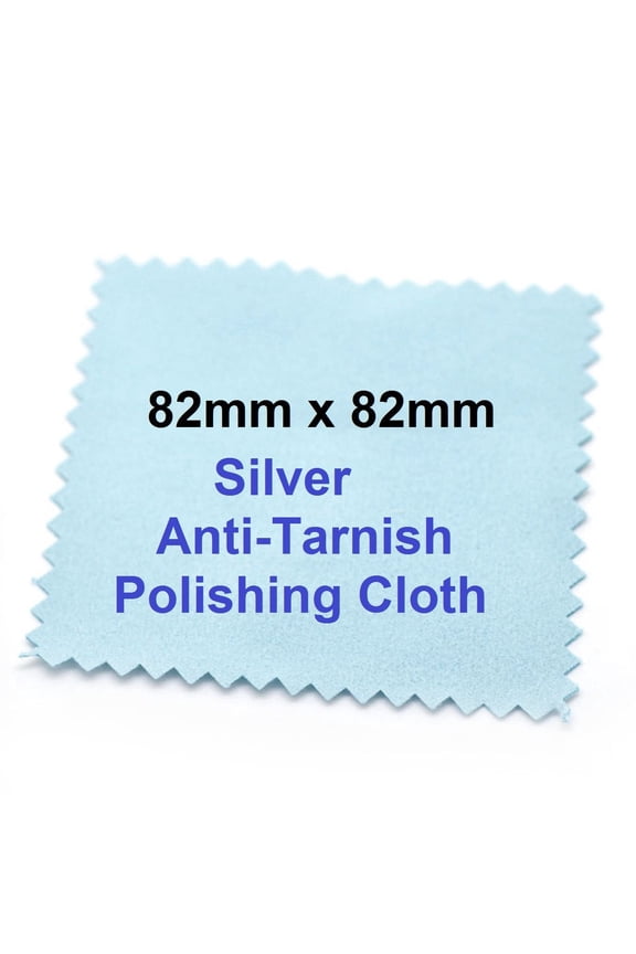 U026 - 10 pieces - Silver Anti-Tarnish Polishing Cloth Jewelry Cleaning Cleaner - 82x82mm - 3.23"
