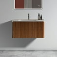 thumbnail image 1 of U047-Etna30W-305 Etna 30" Striped Walnut Bathroom Vanity with White Ceramic Sink, Wall Mounted Floating Bathroom Vanity for Modern Bathroom, Pre-assembled, 1 of 9