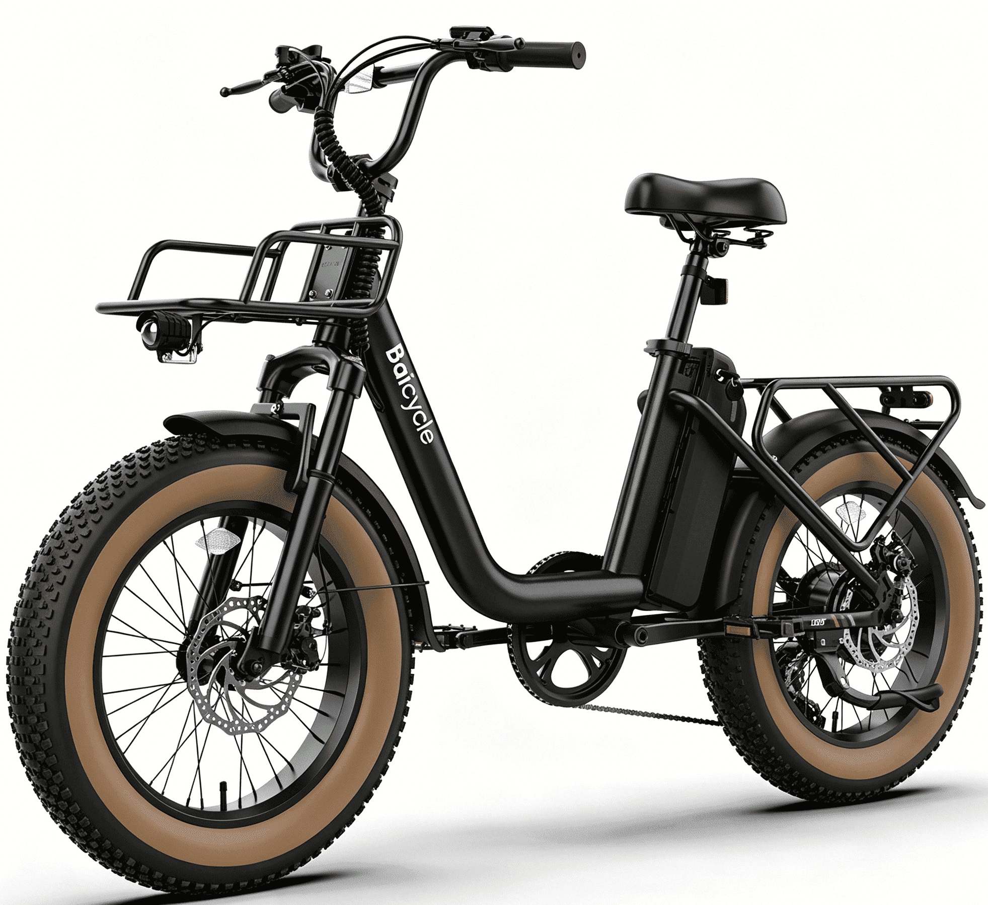 GSPEED U05 Step-Thru Electric Bike for Adults, 28MPH Ebike with 1800W Peak Motor, 48V 13Ah Removable Battery, Up to 90 Miles Range, 20"x4.0" Fat Tire Mountain  Ebike with Rear Rack, UL2849 Certified,