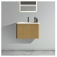 thumbnail image 1 of U055-Etna24W-306 24" Striped Natural Oak Bathroom Vanity with White Ceramic Sink, Wall Mounted Floating Bathroom Vanity for Modern Bathroom, Pre-assembled, 1 of 9