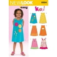 U06504A New Look Easy to Sew Sleeveless Girl's Dress Sewing Pattern Kit