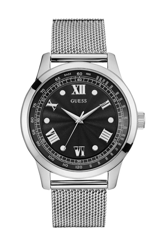 U0683G1 Men's Sport Black Dial Stainless Steel Mesh Bracelet Watch