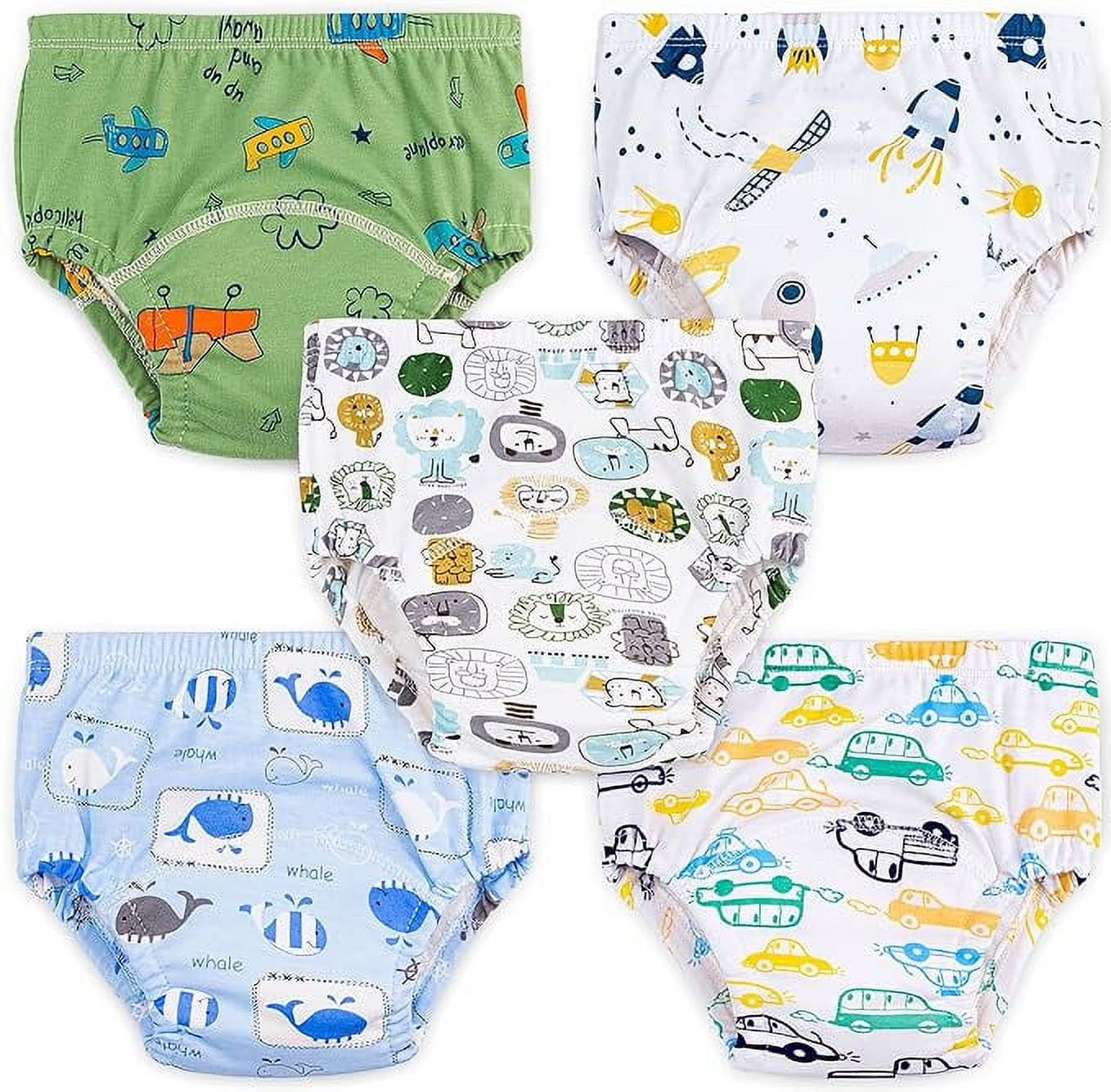 U0U Baby Toddler 5 Pack Training Pants for Boys and Girls Assortment Potty  Training Underwear Cotton Waterproof Pant