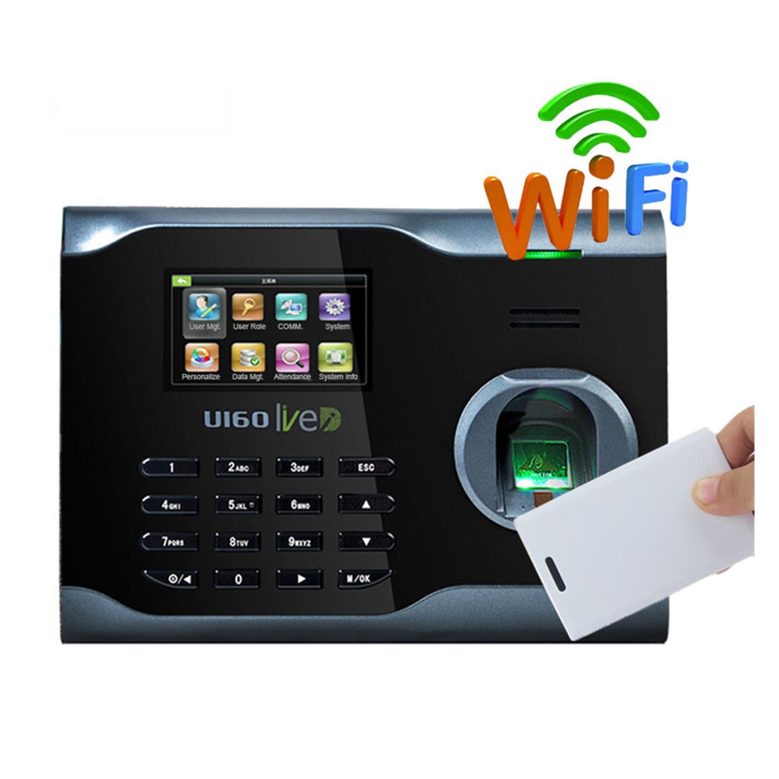 U160 TCP/IP USB Biometric Fingerprint Time Attendance Time Clock ...
