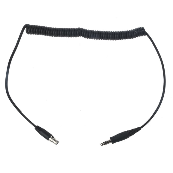 U174 Plug to Mini XLR5 Aux Audio Cable for Aviation Helicopters Radios & Headset