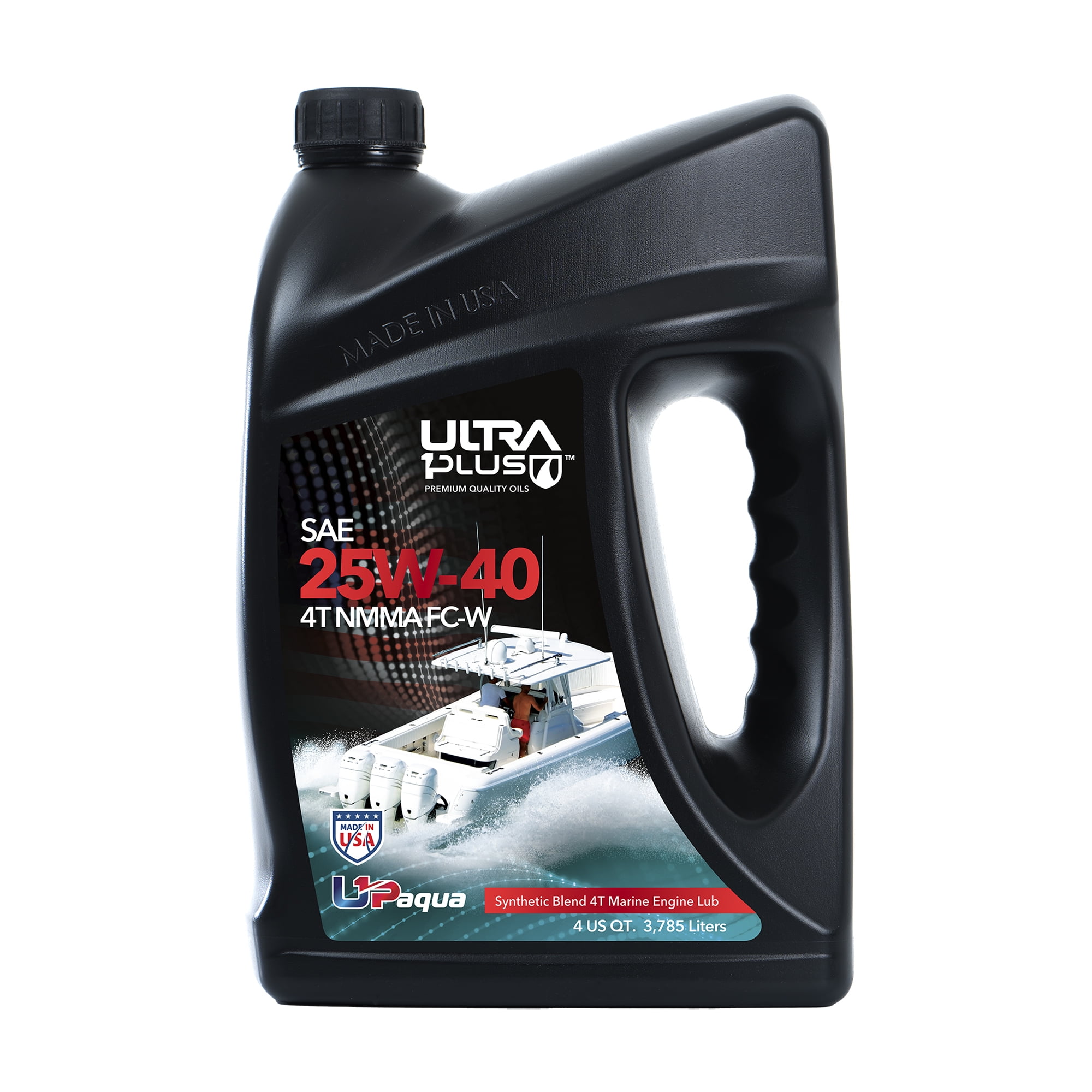 U1PAqua 25W40 Synthetic Blend 4T Marine Engine Oil FCW (Gallon 4