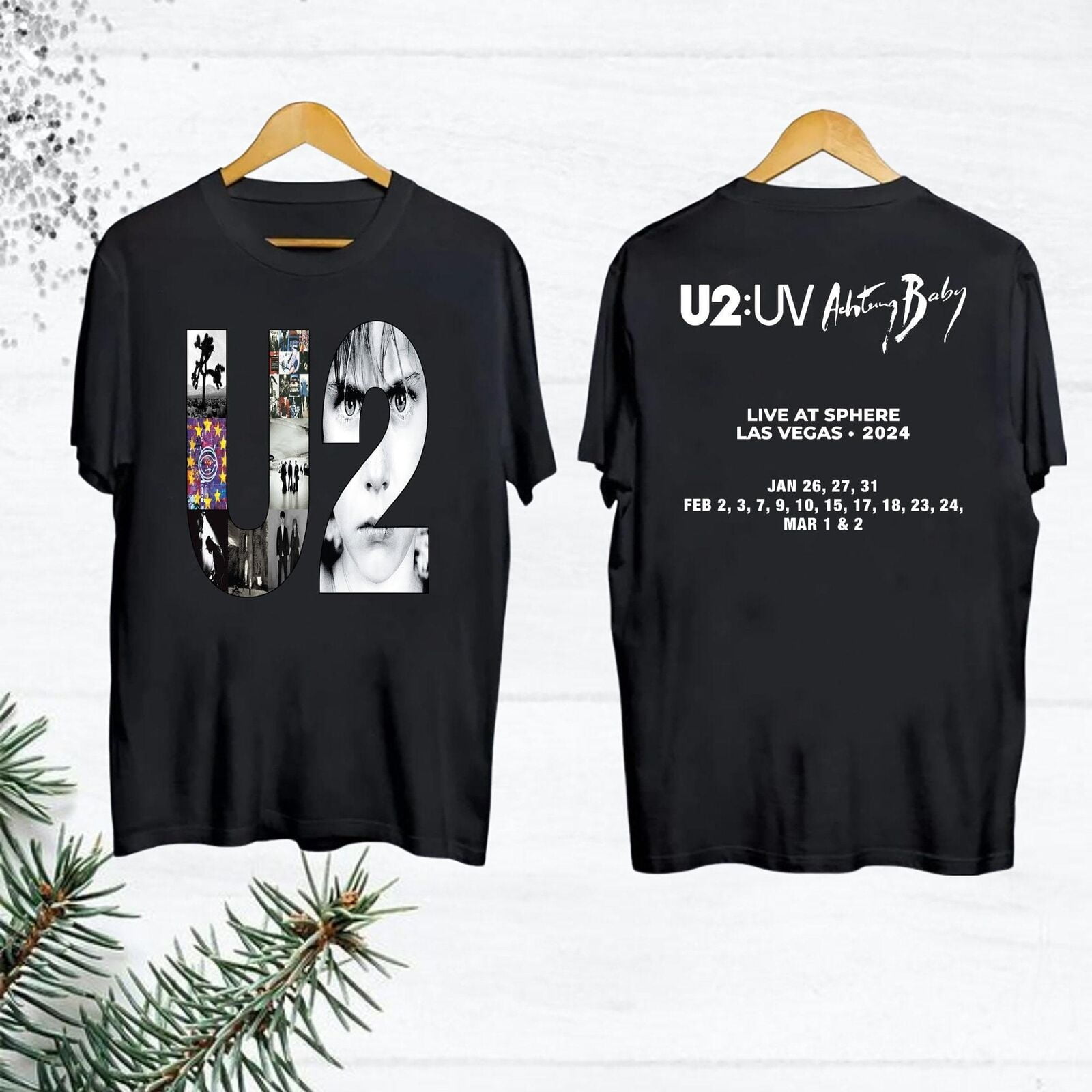 U2 Band 2024 Concert Merch Achtung Baby Tour 2024 U2 Band TShirt Achtung Baby