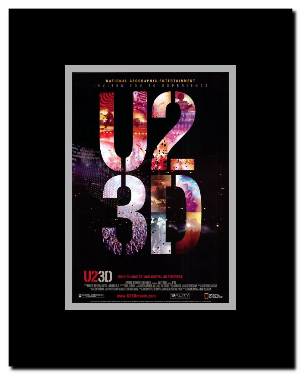 U2 Framed Movie Poster