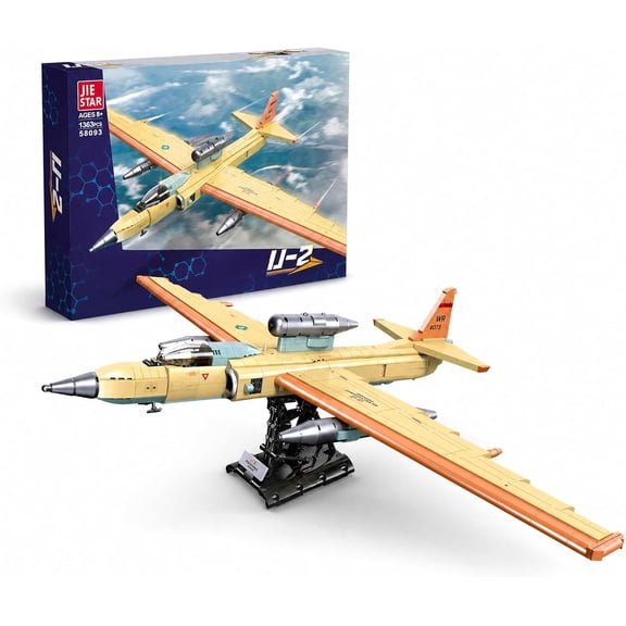 U2 Reconnaissance Aircraft Building Set Military Aviation Fighter Jet Compatible with Lego Airplane Plane Collectible Model for Adults Home Office Decor - 1363PCS