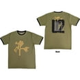 thumbnail image 1 of U2 Unisex Ringer T-Shirt Joshua Tree Europe 1987. (Green) (Back Print), 1 of 1