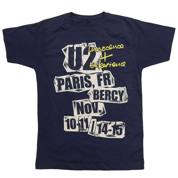 U2 Unisex T-Shirt I+E Paris Event 2015 (Large)