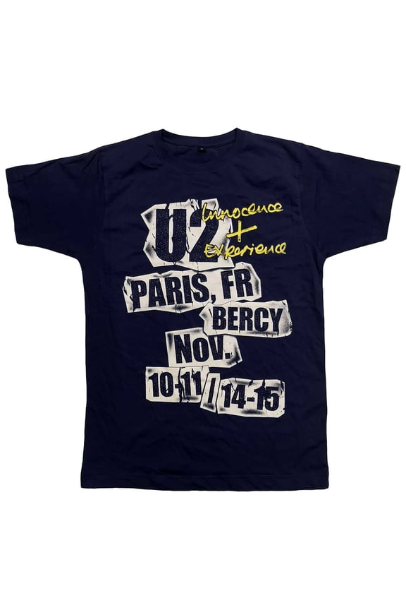 U2 Unisex T-Shirt I+E Paris Event 2018 (Medium)