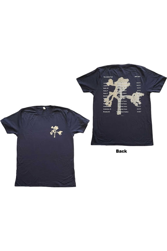 U2 Unisex T-Shirt Joshua Tree Photo (Back Print) (Large)