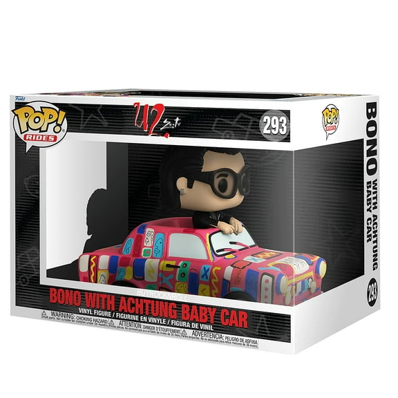 U2 Zoo TV Collectible 2022 Funko POP! Super Deluxe Rides Bono Achtung Baby Car