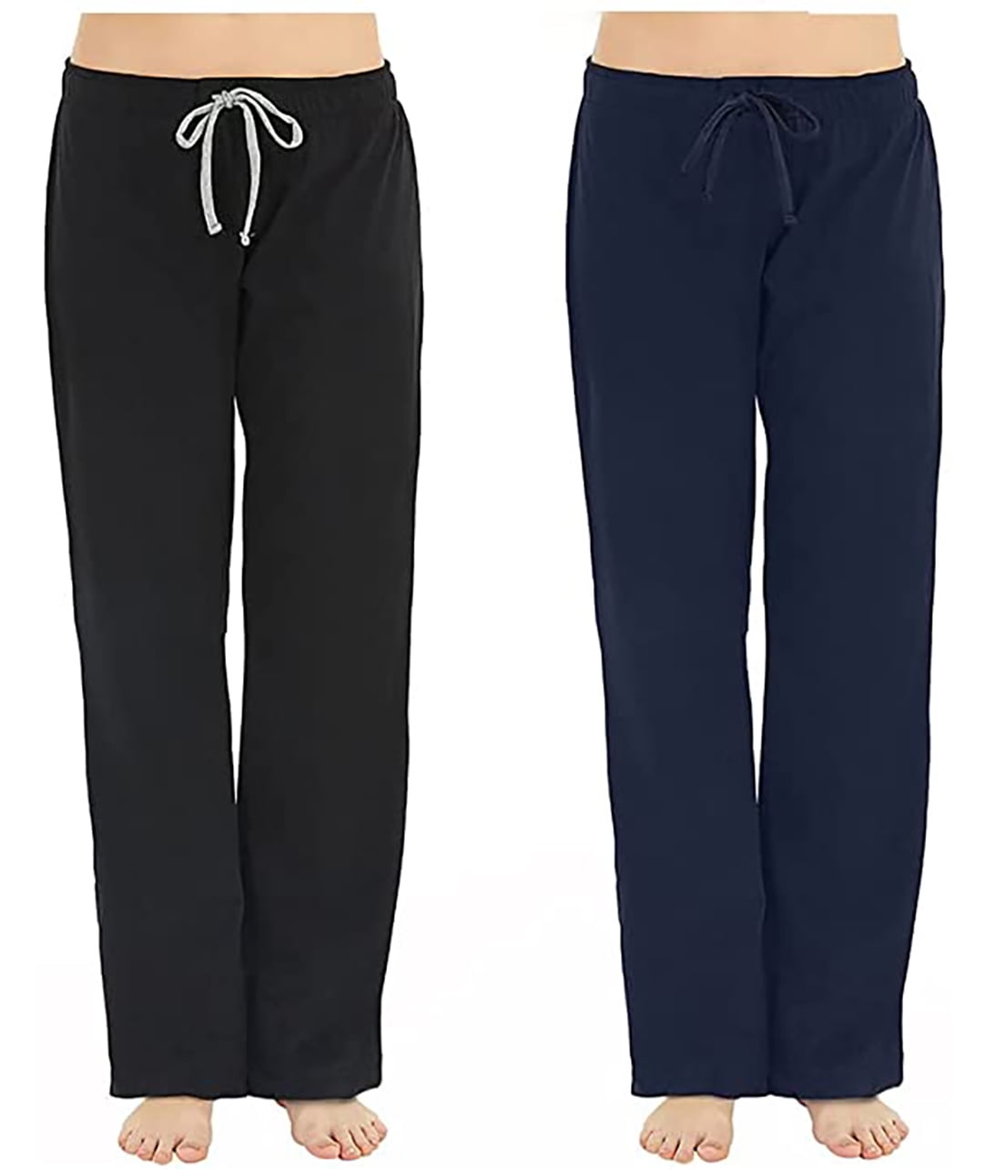 U2SKIIN 2 Pack Pajama Pants for Women, Womens Soft Lounge Lightweight Sleep  Pj Bottoms, (Black/Navy, L)