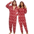 thumbnail image 1 of U2SKIIN Couple Onesie Pajama Sets, Hooded Zipper Christmas Matching Plaid Pjs Set for Men and Women Soft Warm Jumpsuit (Womens Christmas tree, M), 1 of 4