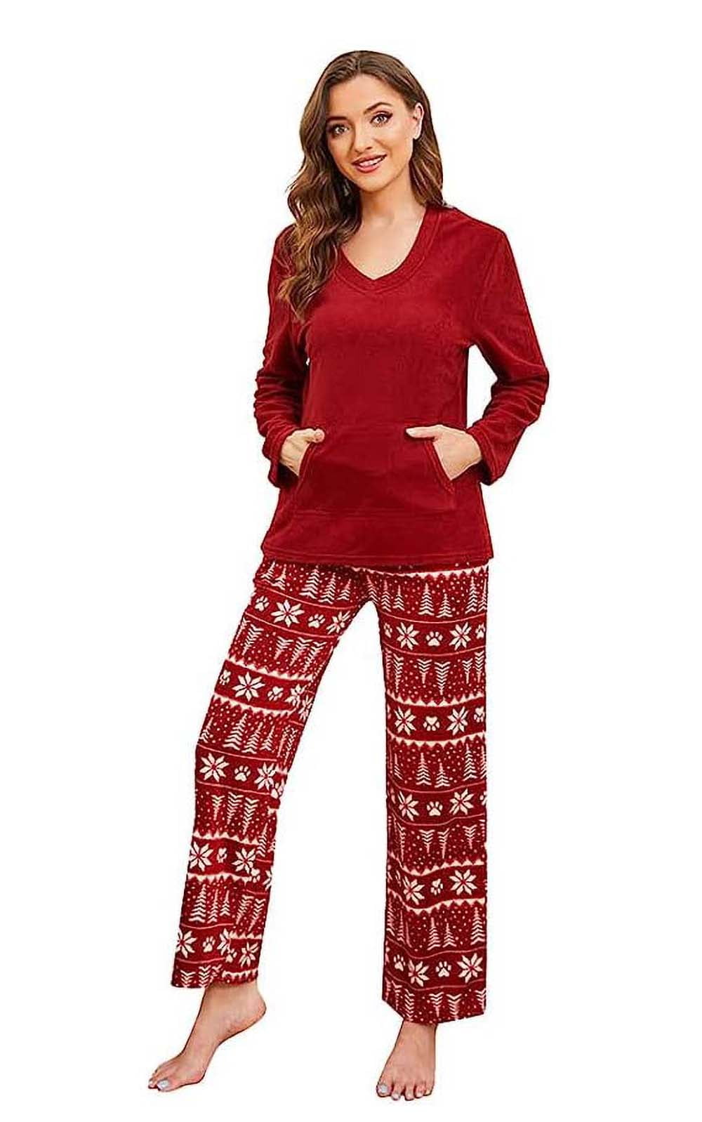 U2SKIIN Couple Pajama Sets, Plaid Matching Pajama Set for Men and Women
