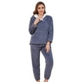 thumbnail image 1 of U2SKIIN Fluffy Pajamas set for Women Fleece Pullover 2 Piece Pjs Set Soft Plush Sleepwear Winter Loungewear(Dark Grey, 2XL）, 1 of 4