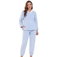 thumbnail image 1 of U2SKIIN Fluffy Pajamas set for Women Fleece Pullover 2 Piece Pjs Set Soft Plush Sleepwear Winter Loungewear(Light Blue, 2XL）, 1 of 4