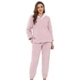 thumbnail image 1 of U2SKIIN Fluffy Pajamas set for Women Fleece Pullover 2 Piece Pjs Set Soft Plush Sleepwear Winter Loungewear(Light Pink, S）, 1 of 4