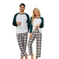 U2SKIIN Matching Pajamas for Couples, Plaid Ultra Soft Pullover Pjs Set