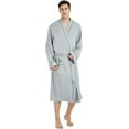 thumbnail image 1 of U2SKIIN Mens Cotton Blend Robes, Lightweight Soft Spa Knit Bathrobe for Men,(Grey,3XL/4XL), 1 of 5