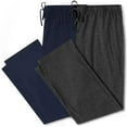 thumbnail image 1 of U2SKIIN Mens Cotton Pajama Pants, Soft Lightweight Lounge Sleepwear Pj Bottoms with Pockets,(Navy/Dark Grey Mel, M), 1 of 7