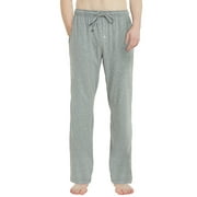 U2SKIIN Mens Cotton Pajama Pants, Soft Lounge Pant with Pockets Lightweight Sleep Pj Bottoms,(light Grey Mel,L)