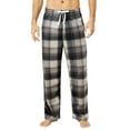thumbnail image 1 of U2SKIIN Mens Fleece Pajama Pants, Comfy Plaid Lounge PJ Bottoms with Pockets,(Grey-Black Plaid,M), 1 of 6