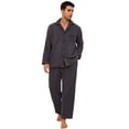 thumbnail image 1 of U2SKIIN Mens Fleece Pajama Set, Soft Warm Long Sleeve Sleepwear with Pockets Cozy Button-Down Pjs for Men（Dark Grey, 2XL）, 1 of 4