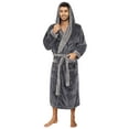 U2SKIIN Mens Hooded Robe, Big and Tall Full Length Plush Robe for Men