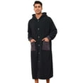 U2SKIIN Mens Hooded Robe, Plush Fleece Bathrobes for Men Long Cozy Warm