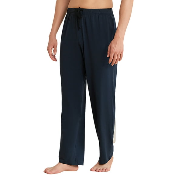 U2SKIIN Mens Pajama Pants, Soft Lightweight PJ Bottoms with Pockets,(Navy,S)