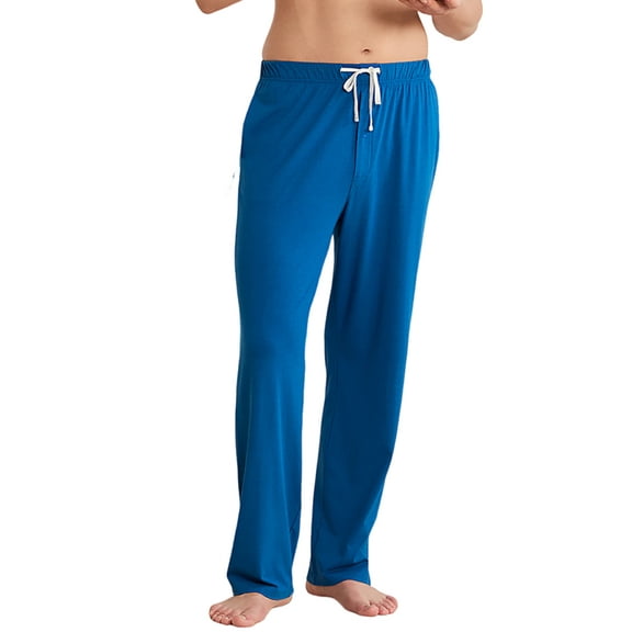 U2SKIIN Mens Pajama Pants, Soft Lightweight PJ Bottoms with Pockets,(Royal Blue,L)