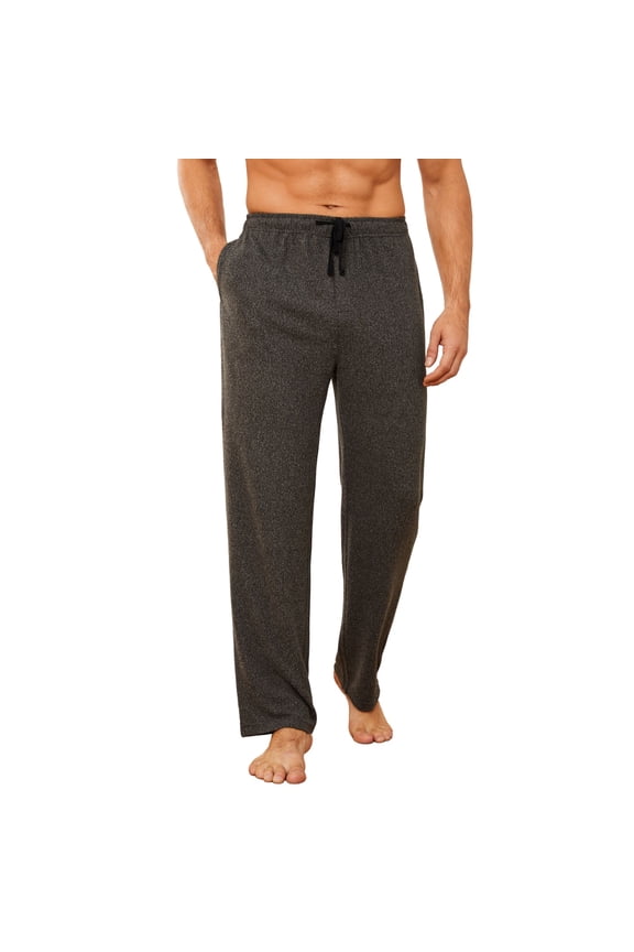 Mens Pajama Pants, Ultra Soft Stretch Lightweight PJ Bottoms with Pockets,(Dark Grey Mel.M)