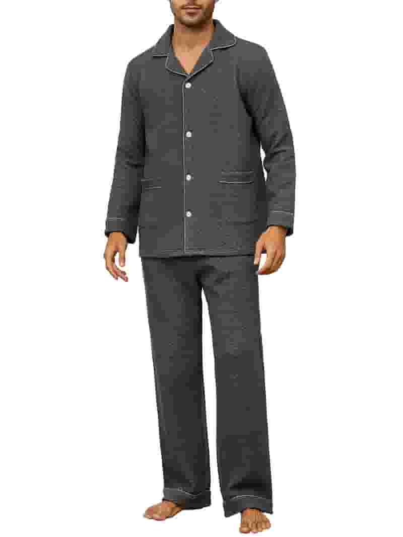 U2SKIIN Mens Pajama Set Soft Warm Long Sleeve Quilted Fabric U2SKIIN Mens Pajama Set Soft Warm Long Sleeve Quilted Fabric