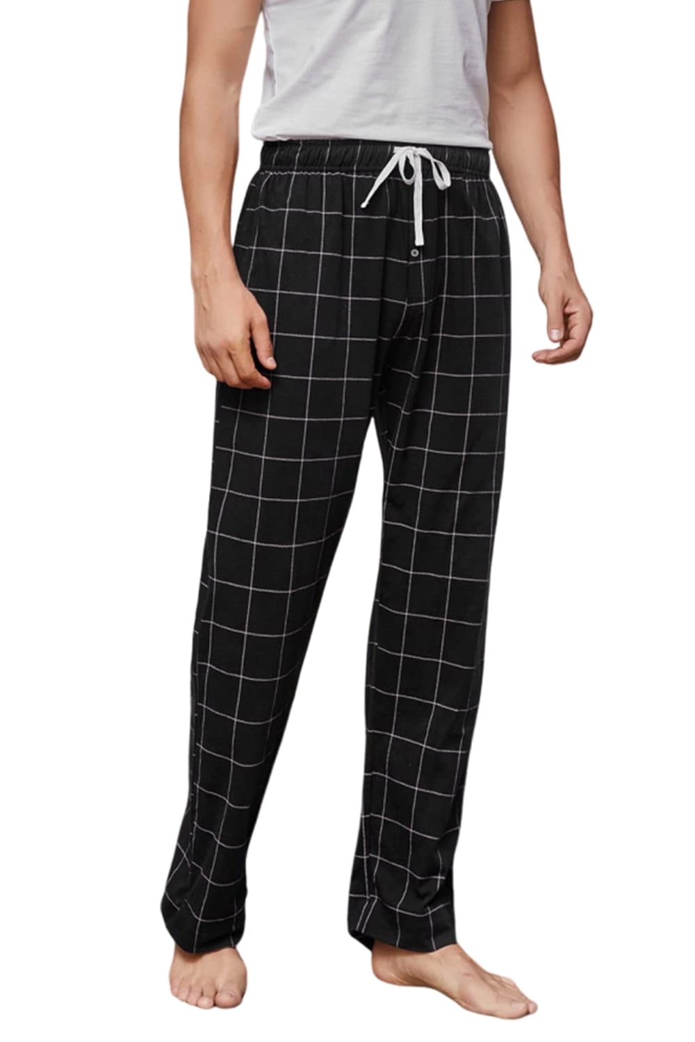 U2SKIIN Mens Pliad Cotton Pajama Pants, Lightweight Sleep Pants for Men