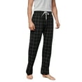 thumbnail image 1 of U2SKIIN Mens Pliad Cotton Pajama Pants, Lightweight Sleep Pants for Men（Plaid-Black, XL）, 1 of 4