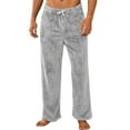 thumbnail image 1 of U2SKIIN Mens Plush Warm Pajama Pants, Fluffy Soft Fleece Sleep Pant with Pockets Lounge Pj Bottoms for Men （Light Grey , XL）, 1 of 4
