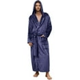 thumbnail image 1 of U2SKIIN Mens Robe with Hood,Full Length Plush Robe for Men Fleece Bathrobe（Navy, XX-Large-3X-Large）, 1 of 7