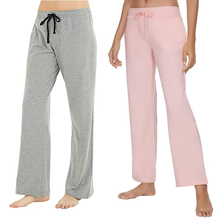 U2SKIIN Pajama Pants for Women, Lightweight Lounge Sleepwear Pj Bottoms,  (Pink/Light Grey Mel, S) 