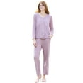 thumbnail image 1 of U2SKIIN Women Button up Pajama Set, Lightweight Long Sleeve Soft Sleepwear Pjs Set, (Light Pink Mel.2XL), 1 of 5