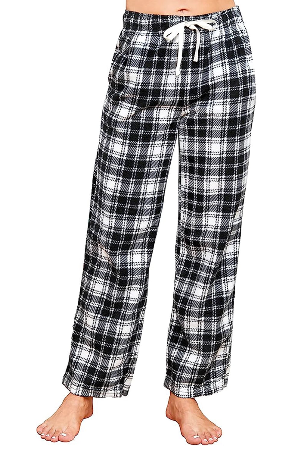 U2SKIIN Women Fleece Pajama Pants, Comfy Plaid PJ Bottoms For Women