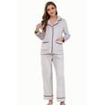 thumbnail image 1 of U2SKIIN Women Fleece Pajama Set,Long Sleeve Soft Comfy Pj Sleepwear for Women（Light Grey，XL）, 1 of 5