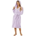 thumbnail image 1 of U2SKIIN Women Fuzzy Robes, Hooded Soft Long Plush Fluffy Bathrobes(Lavender,2XL-3XL), 1 of 5