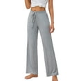 thumbnail image 1 of U2SKIIN Women's Pajamas Pants, Soft Lounge Wide Leg Lightweight Sleep Pj Bottoms,(Light Grey Mel.,S), 1 of 5