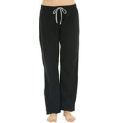 U2SKIIN Womens Cotton Pajama Pants, Soft Lounge Lightweight Sleep Pj Bottoms,(Black,L)