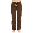 thumbnail image 1 of U2SKIIN Womens Cotton Pajama Pants, Soft Lounge Lightweight Sleep Pj Bottoms,(Brown,S), 1 of 3
