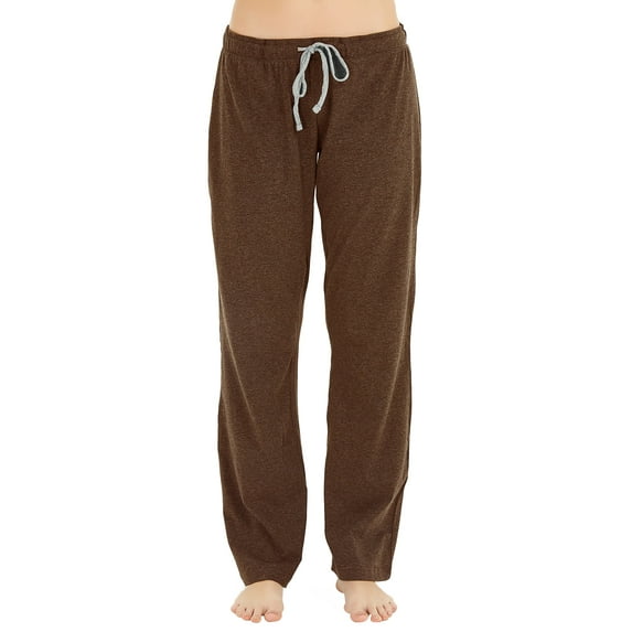 U2SKIIN Womens Cotton Pajama Pants, Soft Lounge Lightweight Sleep Pj Bottoms,(Brown,S)