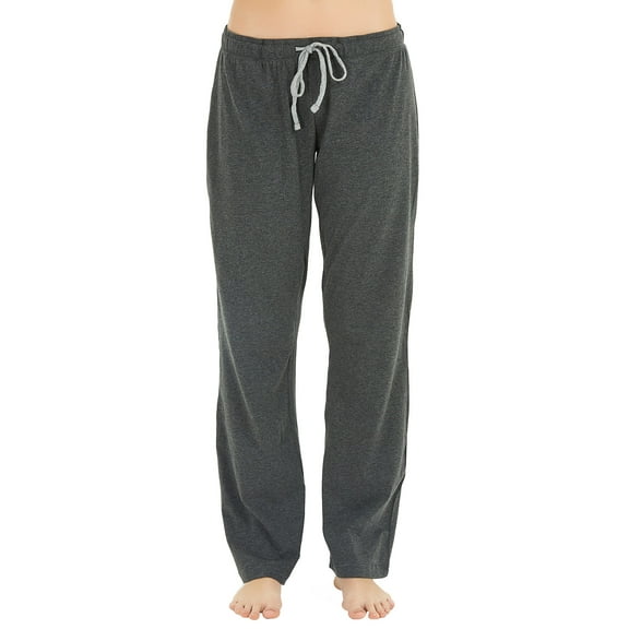 U2SKIIN Womens Cotton Pajama Pants, Soft Lounge Lightweight Sleep Pj Bottoms,(Dark Grey Mel,L)